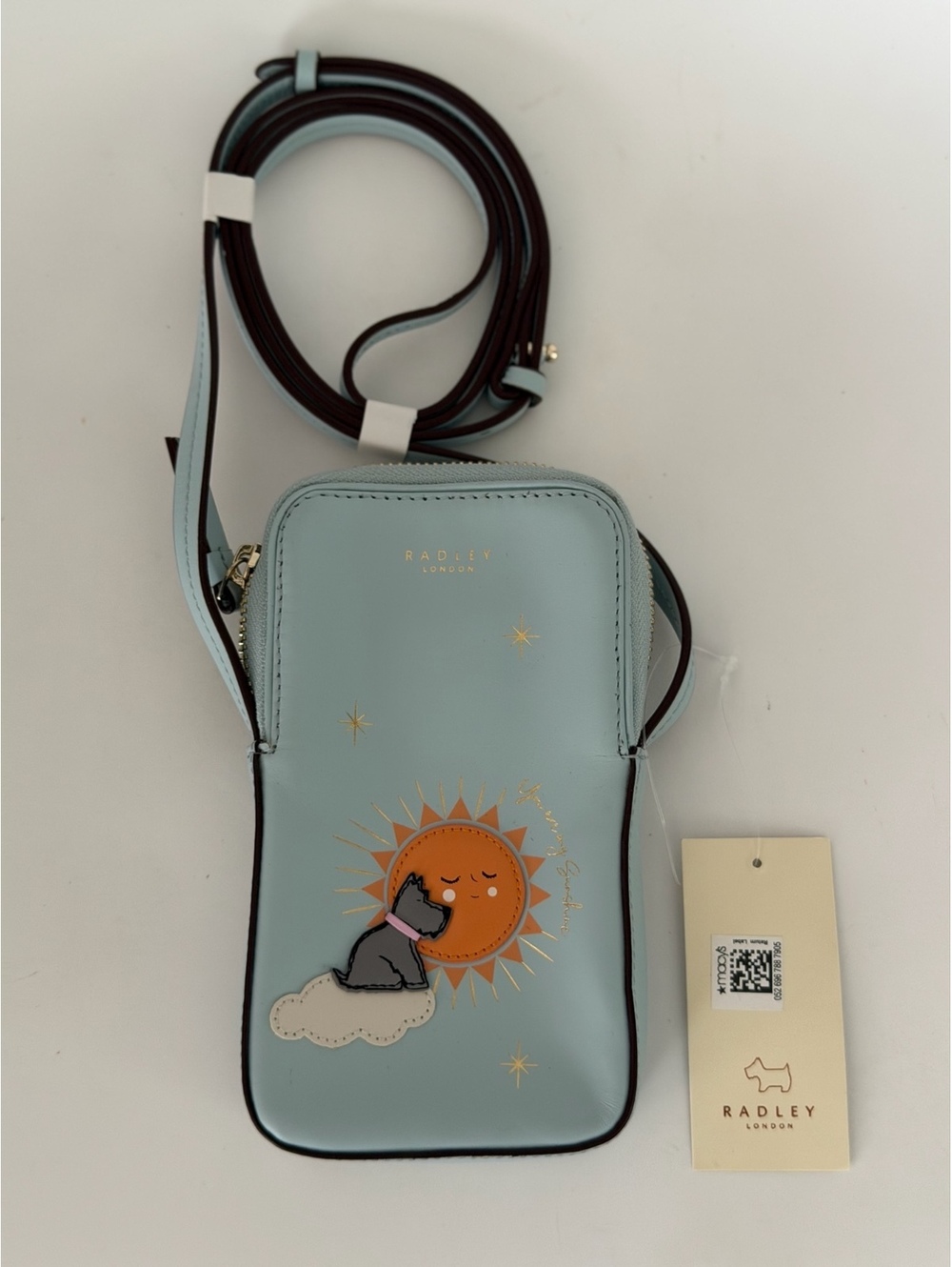 Radley London light blue phone crossbody bag